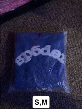 Blue 'sopade' Graphic Hoodie - Small
